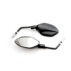 2x Motorcycle Rearview Mirror Side Mirrors 8mm 10mm For Honda Suzuki Kawasaki - Picture 1 of 7