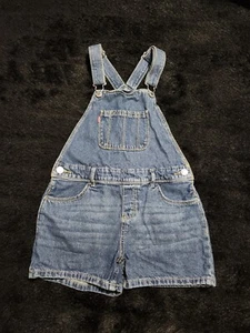 LEVI'S Medium Blue Denim Jean Shortalls Overalls Size Girls Youth 10M Reg - Picture 1 of 11