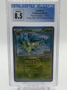 Pokémon JCC Plasma Freeze Leafeon Cross Holo Championships 11/116 - CGC 8.5 - Imagen 1 de 2