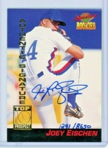 1994 Signature Rookies Signatures /8650 Joey Eischen #10 Autographed - Expos