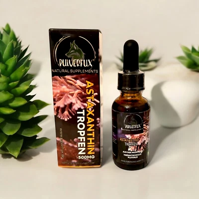 Pulverfux Astaxanthin Tropfen 500mg - 30ml 1.000 Tropfen ⭐ KEINE ZUSATZSTOFFE ⭐