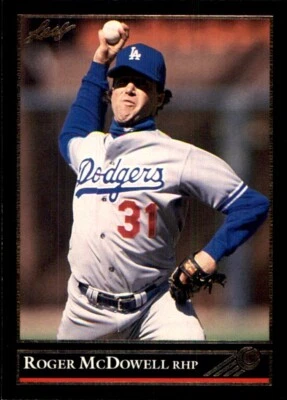 1992 Leaf BLACK GOLD #58 Roger McDowell LOS ANGELES DODGERS - Image 1 of 2