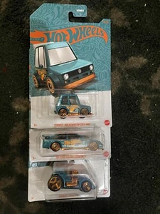 Konvolut 3 Hot Wheels Tooned Autos: Volkswagen Golf, 87 Ford Sierra, Twin Mill - Bild 1 von 4