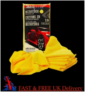 Kirkland Signature 18 Signature Ultra Plush Microfibre Cloths Yellow 40.6x40.6cm - Picture 1 of 3