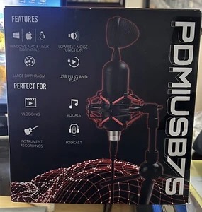 Pyle Professional USB Cardioid Condenser Microphone - Audio Mic 1, PDMIUSB75 - Picture 1 of 2
