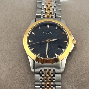 Reloj Gucci YA126512 G-Timless 27MM de acero inoxidable bicolor para mujer nunca usado - Imagen 1 de 23