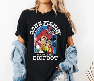 Disney Goofy Max Goof Gone Fishin' Beware Of The Bigfoot Tee Unisex Shirt 660396 - Picture 1 of 10