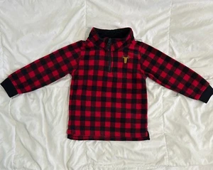 4T Child of Mine by Carter’s Half Zip Sherpa Collared Buffalo Checker Pullover - Picture 1 of 2