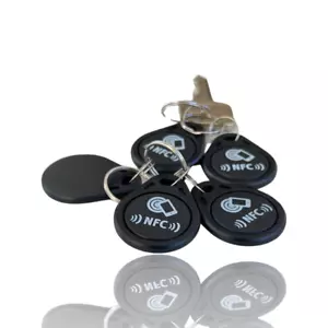 5x NFC Tags Schlüssel Anhänger NTAG216 RFID Tag iOS iPhone Android gross. Speich - Bild 1 von 8