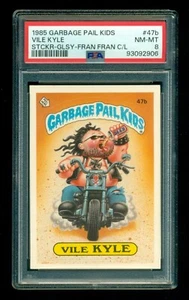 1985 Garbage Pail Kids OS2 Series 2 #47b Vile Kyle Glossy Fran-Fran C/L PSA 8 - Foto 1 di 1