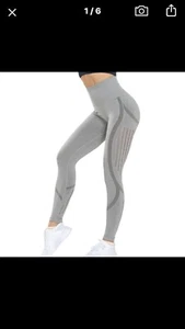 Womens Soft Stretch Seamless High Waisted Leggings Gym Workout Yoga Pant Fitness - Picture 1 of 3
