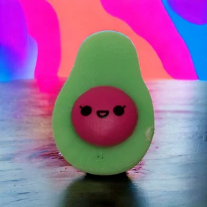 Mini Avocado Charm Toy Pink Green Cute Adorable Chibi Kawaii - Picture 1 of 3