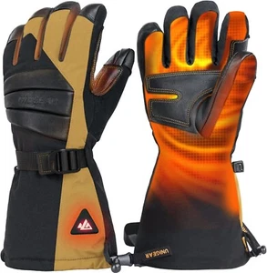 Unigear Rechargeable Heated Gloves Electric Battery Ski LEATHER Medium - Picture 1 of 6