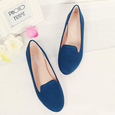 Casual Ladies Faux Suede Round Toe Pumps Flats Loafers Moccasin Shoes Plus Size