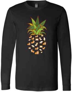 Pineapple Corgi Best Birthday Gift For Corgi Lovers Dog Lover Fur Mama T-Shirt - Picture 1 of 3