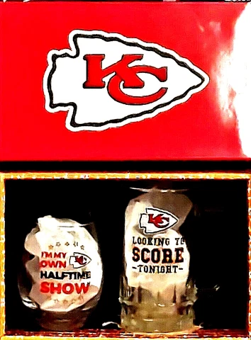 Kansas City Chiefs Wine Glass and Beer Stein Set - NFL Cover