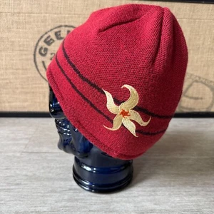 Vintage Patagonia Beanie Wool Blend Floral Embroidery Unisex One Size Red - Picture 1 of 4