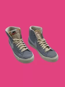 Womens Nike Blazer Mid '77 Vintage 'Blue Whisper' DV7006-400 Sneakers- 8 VGC - Picture 1 of 10