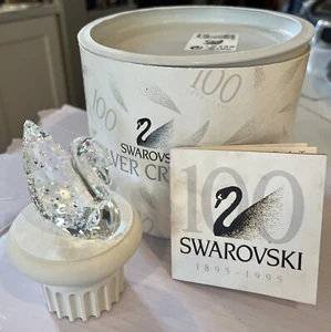 Swarovski Commemorative Edition Miniature Swan - 1895-1995 100 Yrs Centennial - Picture 1 of 7