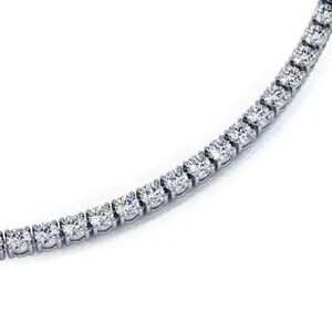 9.20ctw Round Brilliant Straight Lab Created Diamond Eternity Tennis Necklace14k - Picture 1 of 3