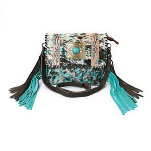Cincho Bags Handtooled Western Cowhide Merbaa Bag Crossbody Hairon Leather Women - Picture 1 of 15