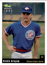 1991 Winston-Salem Spirits Classic/Best 24 Richie Grayum Green Cove Florida Card