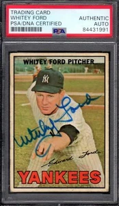 O Pee Chee Topps 1967 #5 Whitey Ford autógrafo firmado PSA/DNA auténtico (1/1) - Imagen 1 de 2