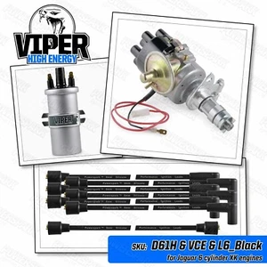 Bobina distribuidora de alta energía Viper y cables negros HT para 6 cilindros Jaguar - Imagen 1 de 10