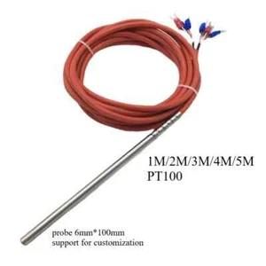6 wire PT100/PT1000 waterproof and oil-proof, high-precision silicone wire - Picture 1 of 6