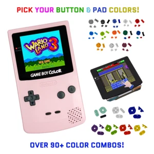 Nintendo Game Boy Color LIGHT PINK System GBC AMOLED OLED XL Touch LCD Buttons - Picture 1 of 7