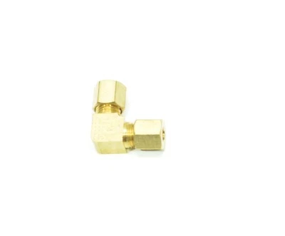 3/16" Tube OD Compression Elbow Copper Pipe Tube Fitting 90 Degree Water Oil Gas - Image 1 of 4