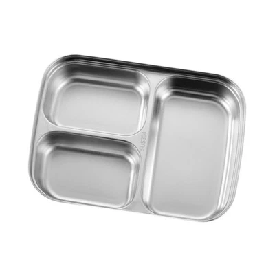 Assiette de compartiment de plaque de dîner divisée, plateau de collation, - Photo 1/4