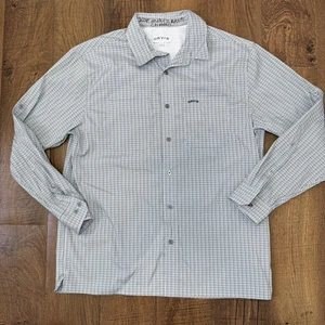 Camisa Orvis Para Hombre Grande Gris A Cuadros Manga Larga Ventilada Abotonada Pesca Exterior - Imagen 1 de 8