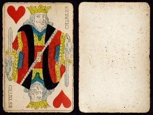 Heart King Of Hearts Playing Cards 1850 - Picture 1 of 1
