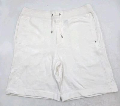 RLX Active By Ralph Lauren Sweat Pant Shorts White Cotton Sz Large / L (34)  - Image 1 of 4