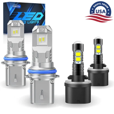 Combo de 4 faros LED altos/bajos + faros antiniebla para Lincoln Navigator 1998-2002 Foto 1 de 4