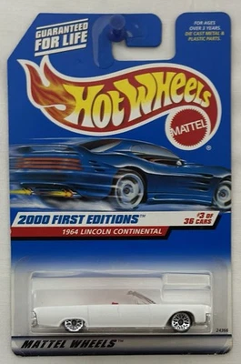 Hot Wheels 1:64 2000 First Editions 1964 Lincoln Continental 3/36 (2000) White - Image 1 of 2