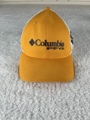 Columbia PFG West Virginia University Mountaineers WVU Mesh SnapBack Hat Gold - Image 1 of 4