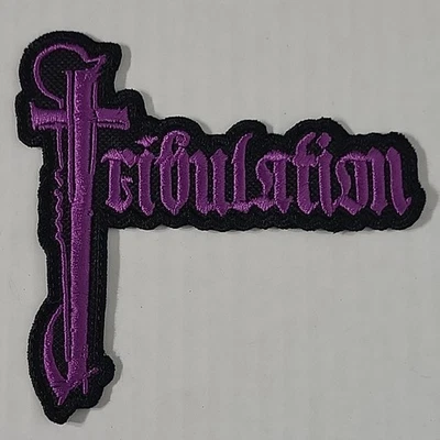 TRIBULATION Shaped Band Logo SMALL PATCH Embroidered - Image 1 of 4