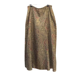 Vintage Lauren Ralph Lauren Seide Paisley Maxi Rock ruhig Luxus Herbst altes Geld - Bild 1 von 4
