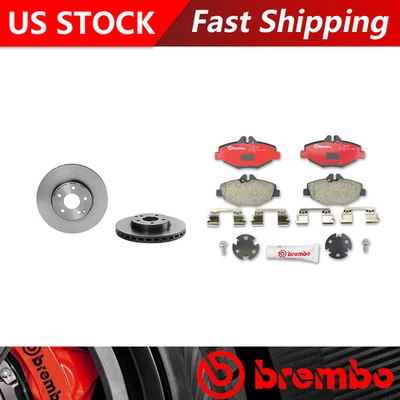 Fits 2004-2009 Mercedes-Benz E320 Front Brake Rotors & Ceramic Brake Pads Brembo - Image 1 of 4