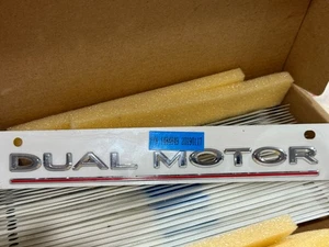 NEW Tesla Model 3/Y Dual Motor Performance Emblem Sticker 1484849 OEM CHROME - Picture 1 of 1