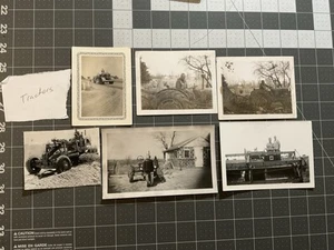 Lote de 6 fotografías vintage con tractores en ellas, fotos instantáneas - Imagen 1 de 4