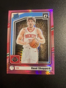 2024-25 Donruss Optic Reed Sheppard Rated Rookie Hyper Pink RC #255 Rockets - Bild 1 von 2