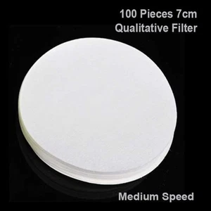100 Pcs 7cm Medium Speed Qualitative Filter Paper Filtration Laboratory Supply - Picture 1 of 1