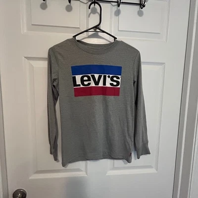 Camiseta Levi's Gris Niños Talla M 10-12 Años Mezcla Algodón Manga Larga Foto 1 de 4