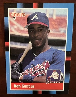 RON GANT  ATLANTA BRAVES ROOKIE CARD - 1988 Donruss #654 NM-MINT - Image 1 of 2