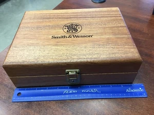 BEAUTIFUL Smith And Wesson Presentation Box Walnut ? Blue Lining USA MADE - Picture 1 of 19