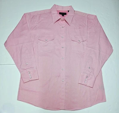 mens panhandle slim western shirt Pink Diamond Pearl Snap Button XL - Image 1 of 4
