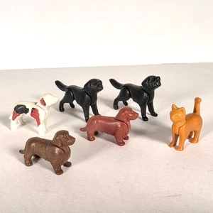 Playmobil • Lot of 5 Posable Dogs & 1 Cat - Picture 1 of 3